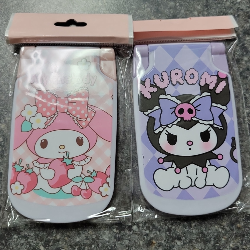 Sanrio My Melody and Kuromi Pouches - Pink and Purple